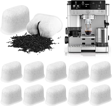 Water Filter Inserts for Ninja Luxe Cafe Accessories 12 Pack Charcoal Coffee Filter for Ninja Coffee Machine Water Filter