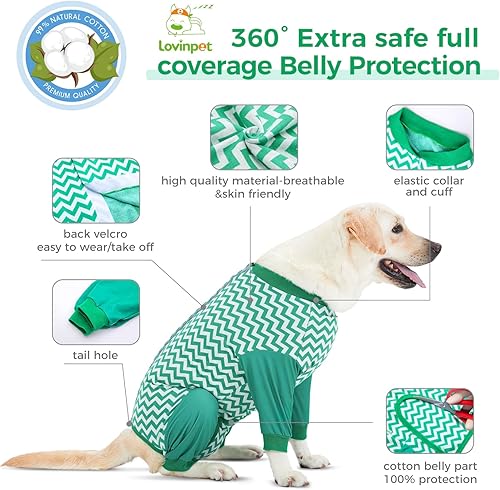 Miniatura 3 de LovinPet Traje de recuperación para perros grandes y medianos  Protector de heridas quirúrgicas con cuello electrónico alternativo para heridas