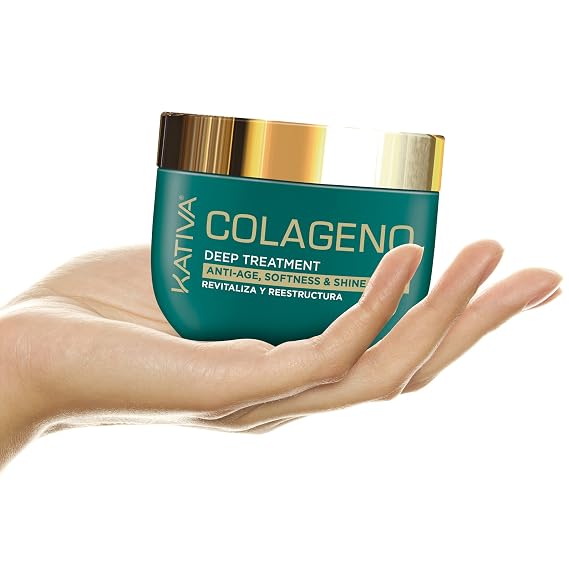 Kativa Collagen Deep Treatment Mask, 250 ML - Revitalizes, Restructures Aging and Damaged Hair for Weakened, Aging, and Damaged Hair, free from Salt, Sulfate, Gluten, Paraben