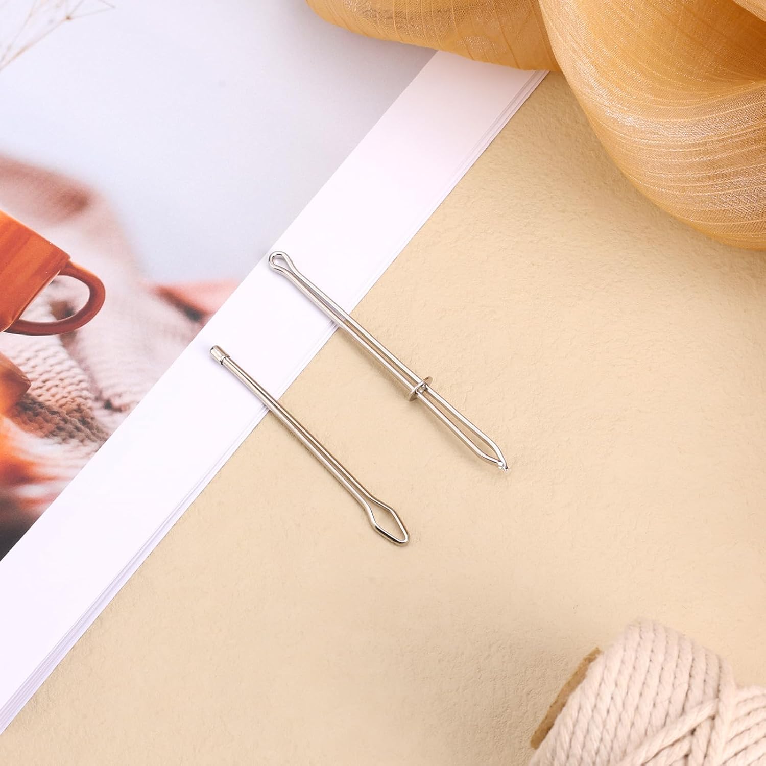 2pcs Rope Threaders, DIY Draw String Clip Replacement Easy Insert Bodkin Sewing Tool Drawstring Puller Tool Supplies Accessories Set for Hoodies Sweatpant Coats Pants