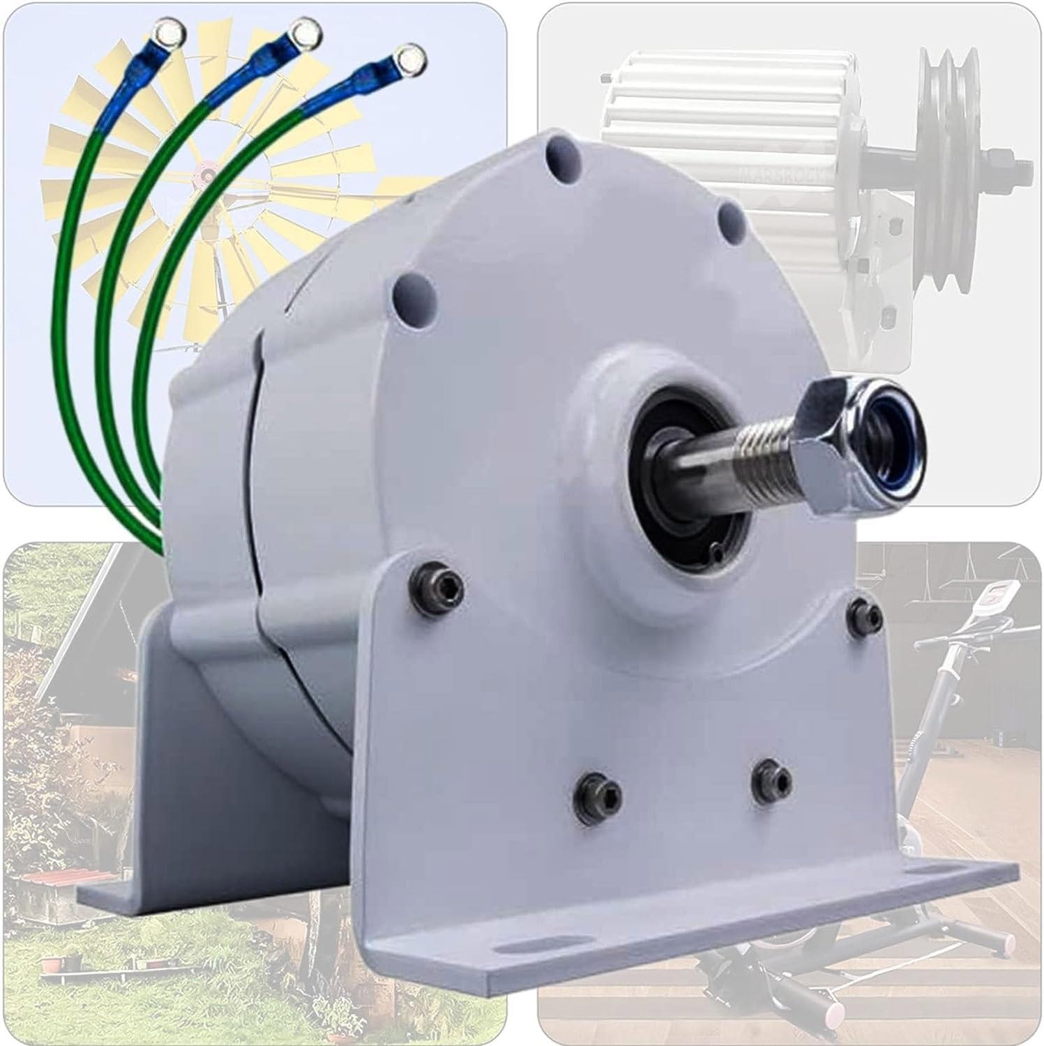 10kw Permanent Magnet Generator 110-220V, DIY Ac Alternator, Generator Low Speed 8000W 12V 24V 3 Phase Gearless Permanent Magnet Ac Alternators for Wind Water Turbine Diesel Engine,220V