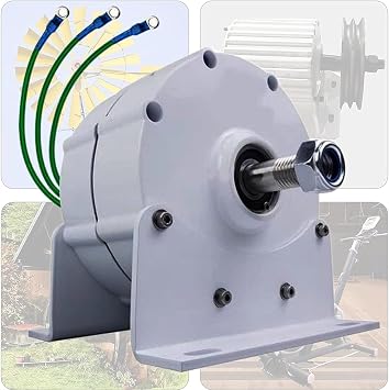 Permanent Magnet Generator 10kw 3 Phase Gearless 110-220V DIY Ac Alternator for Wind Water Turbine Diesel Engine - Low Speed 8000W 12V 24V