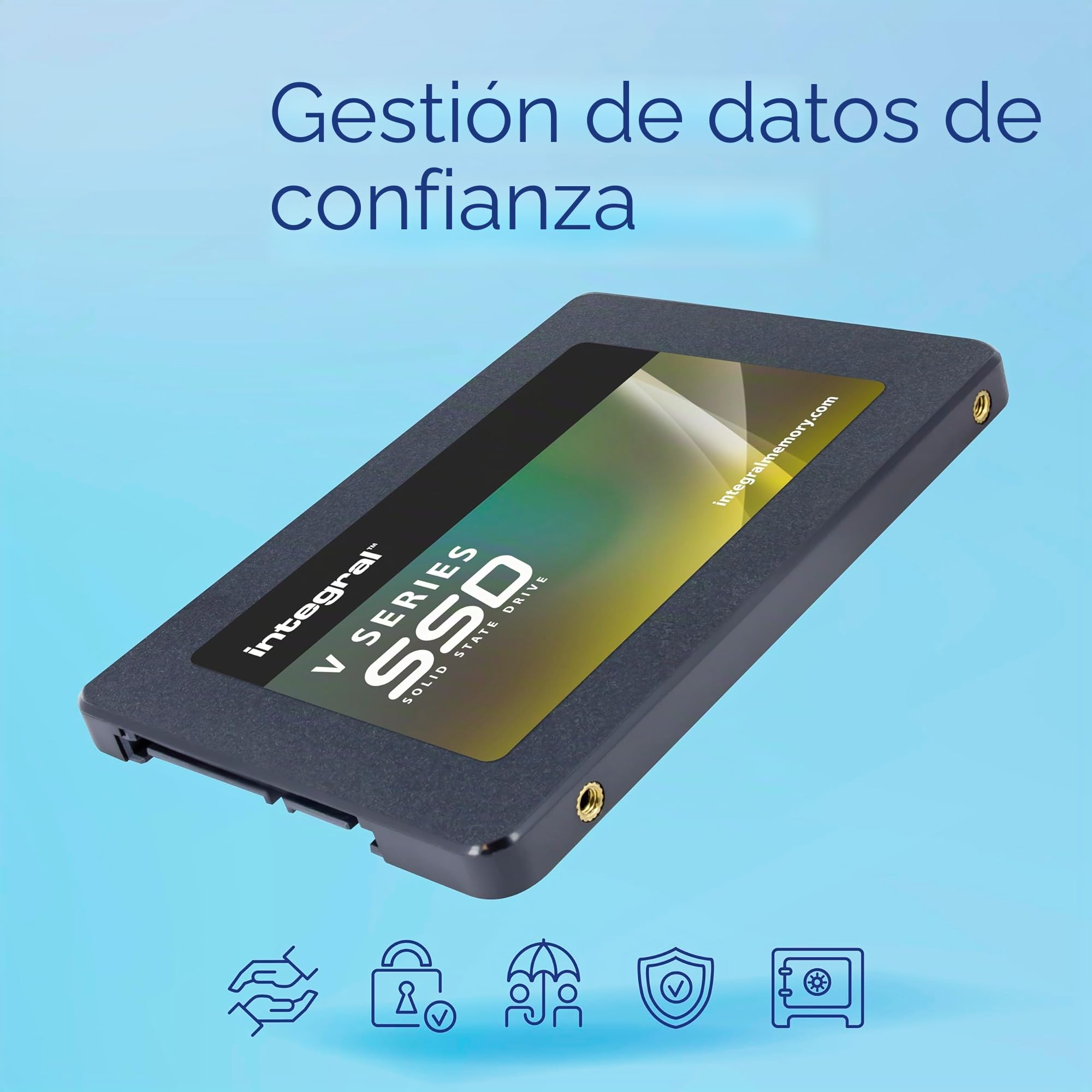 Integral V Series S Unidad de Estado sólido Interna SATA 3 de 2,5" - 240 GB - Velocidades de Lectura de hasta 520 MB/s y Escritura de 450 MB/s. para computadora portátil, computadora de Escritorio/PC