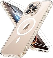 Vista 61 de Miracase - Funda magnética para iPhone 13 de 6.1 pulgadas (compatible con MagSafe) (con 2 protectores de pantalla), protección de grado militar