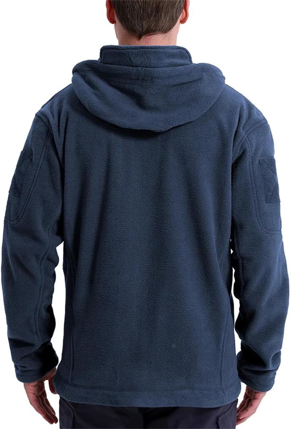 Men's Winter Tactical Fleece Jacket Warm Full Zip Hoodie Multi Pocket Hiking Outdoor Coat
