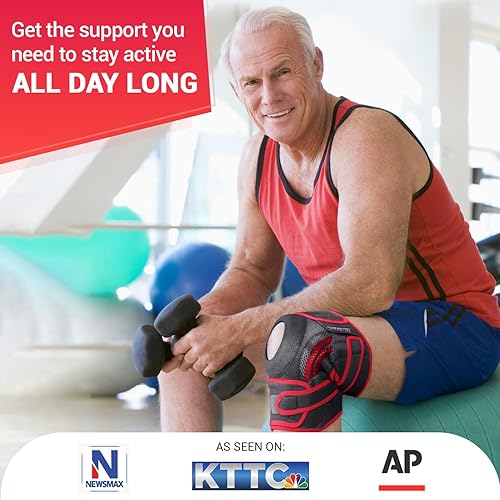 Miniatura 4 de DR. BRACE ELITE - Rodillera con estabilizadores laterales y almohadillas de gel para la rótula, máximo soporte para dolor de rodilla y recuperación