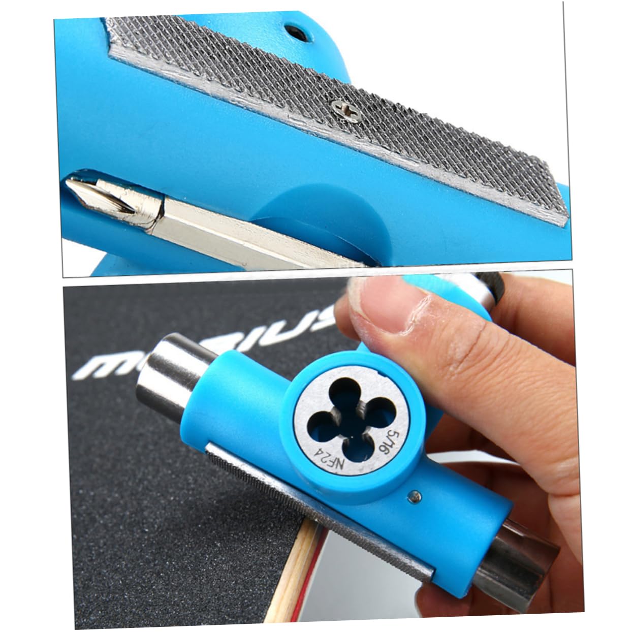 BESPORTBLE Herramienta de Ajuste para Patineta Skateboard en T Azul
