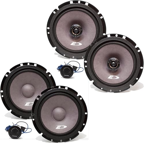 Alpine SXE-1751S Altavoces de componentes de 6.5 pulgadas con altavoces coaxiales Alpine SXE-1726S de 6.5"