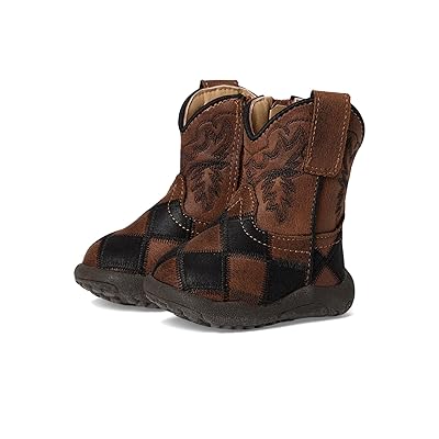 Roper Kids Cowbabies Bird Blocks (Infant/Toddler) Boys Shoes Black/Tan