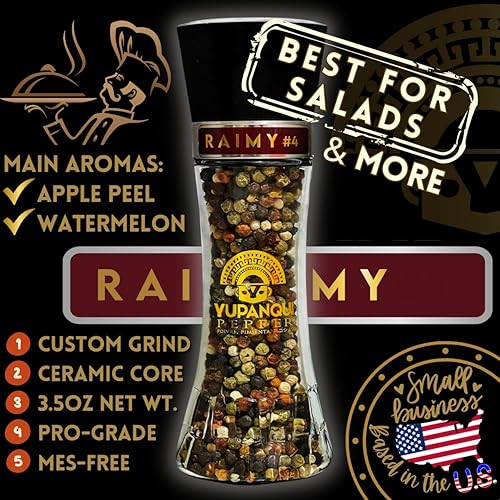 Miniatura 8 de Los mejores granos de pimienta para molinillo de pimienta RAIMY, la mezcla única de granos de pimienta arcoíris de 7 Yupanqui