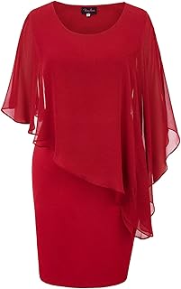 Plus size red dress amazon Clearance