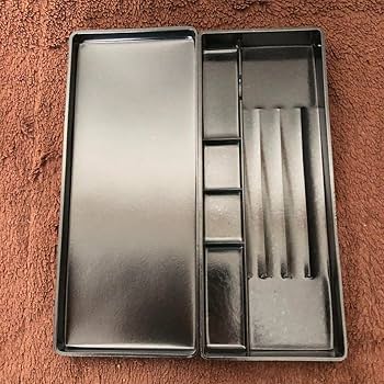 Amazon.co.jp: 書道セット 漆塗り 硯箱 すずり 筆入れ 習字 文鎮 墨