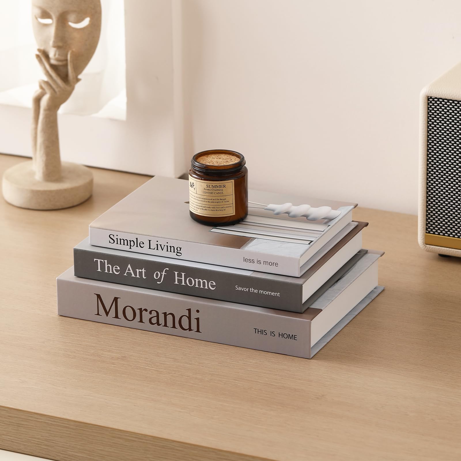 Set di 3 libri decorativi per la casa, eleganti libri finti per decorazione, set di libri decorativi estetici per tavolino, libreria, camino, soggiorno, hotel, villa, scatola portaoggetti per foto