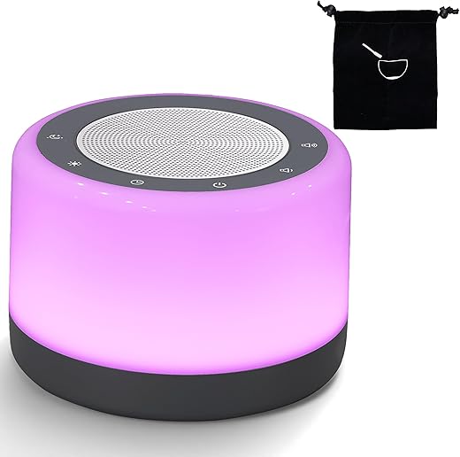 Vangoa Tibetan Singing Bowls Machine - 8 Sound Bowls for Yoga, Meditation, Mindfulness, Healing, Chakra Healing and Stress Relief, Timer and Memory Features, Plug in