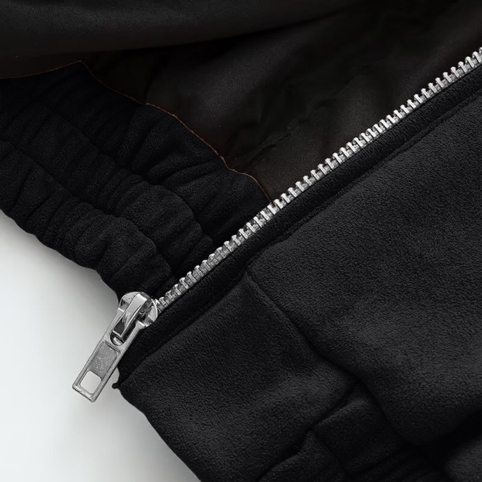 Generisch Bomberjacke Damen Herbst Wildlederjacke Damen Mantel Winter Locker Übergangsjacke Elegant Einfarbig Winterjacke Warm Pilotenjacke Leichte Herbstjacke Mit Reissverschluss Hemdjacke