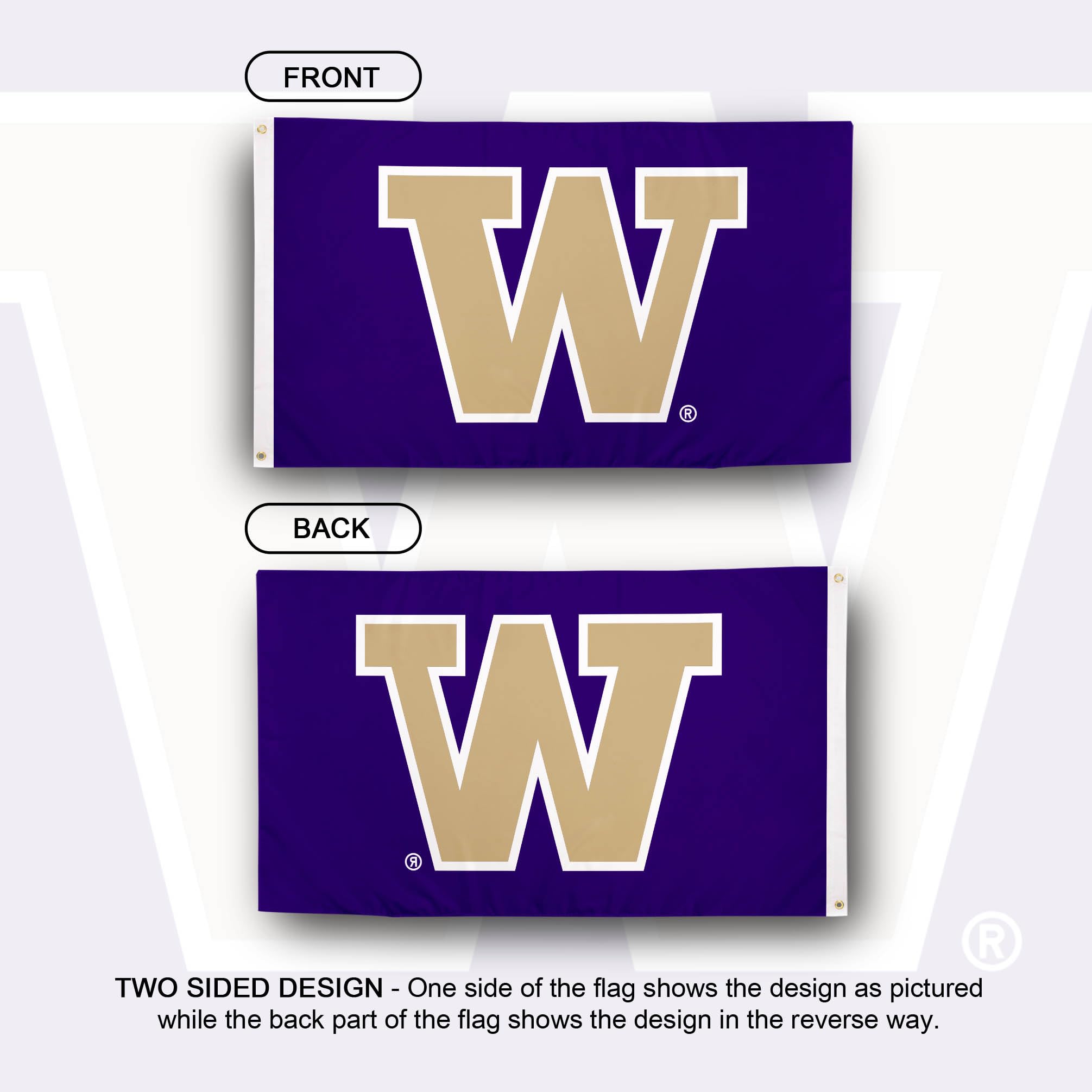 Ou Flag University Of Washington Huskies Flag - 3x5 Feet Desert Cactus ...