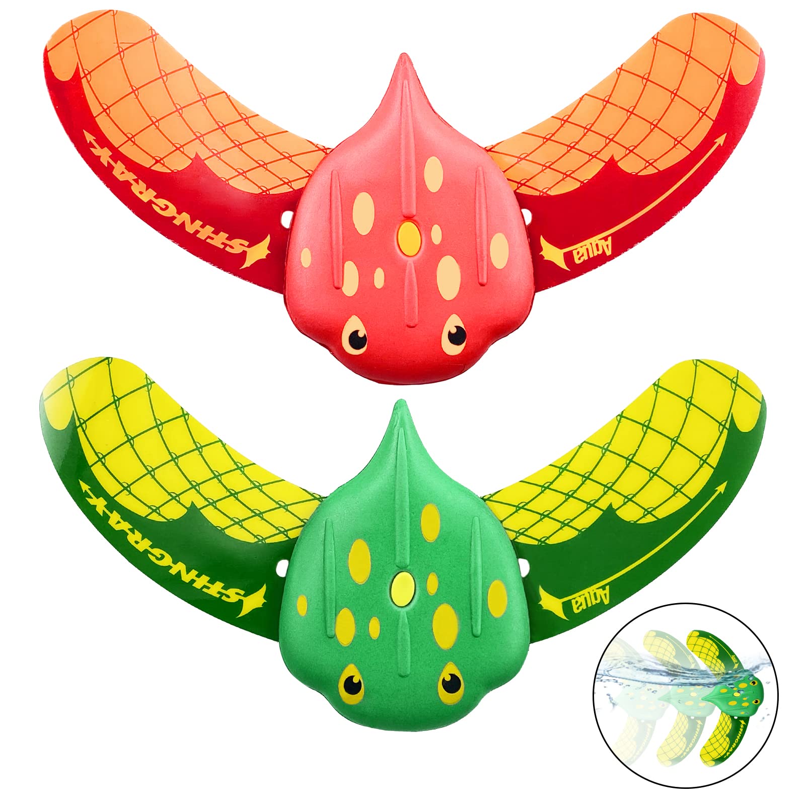 Ourdort Juguetes de Buceo, Juegos Pez Agua Acuático para Piscina, Verano, Devil Fish para Niños (Poco)