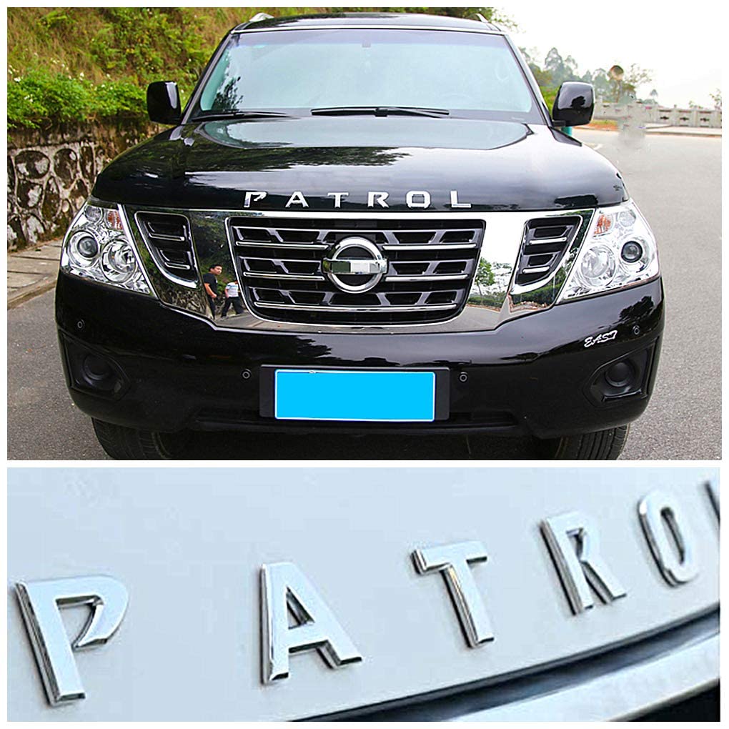 Buy Car Stickers PATROL Logo Chrome Car Front Hood Emblem Sticker For