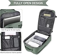 Vista 7 de coowoz Travel Backpack For Women Men,Carry On Backpack,Hiking Backpack Waterproof Outdoor Sports Rucksack Casual Daypack Travel Essentials(Olive