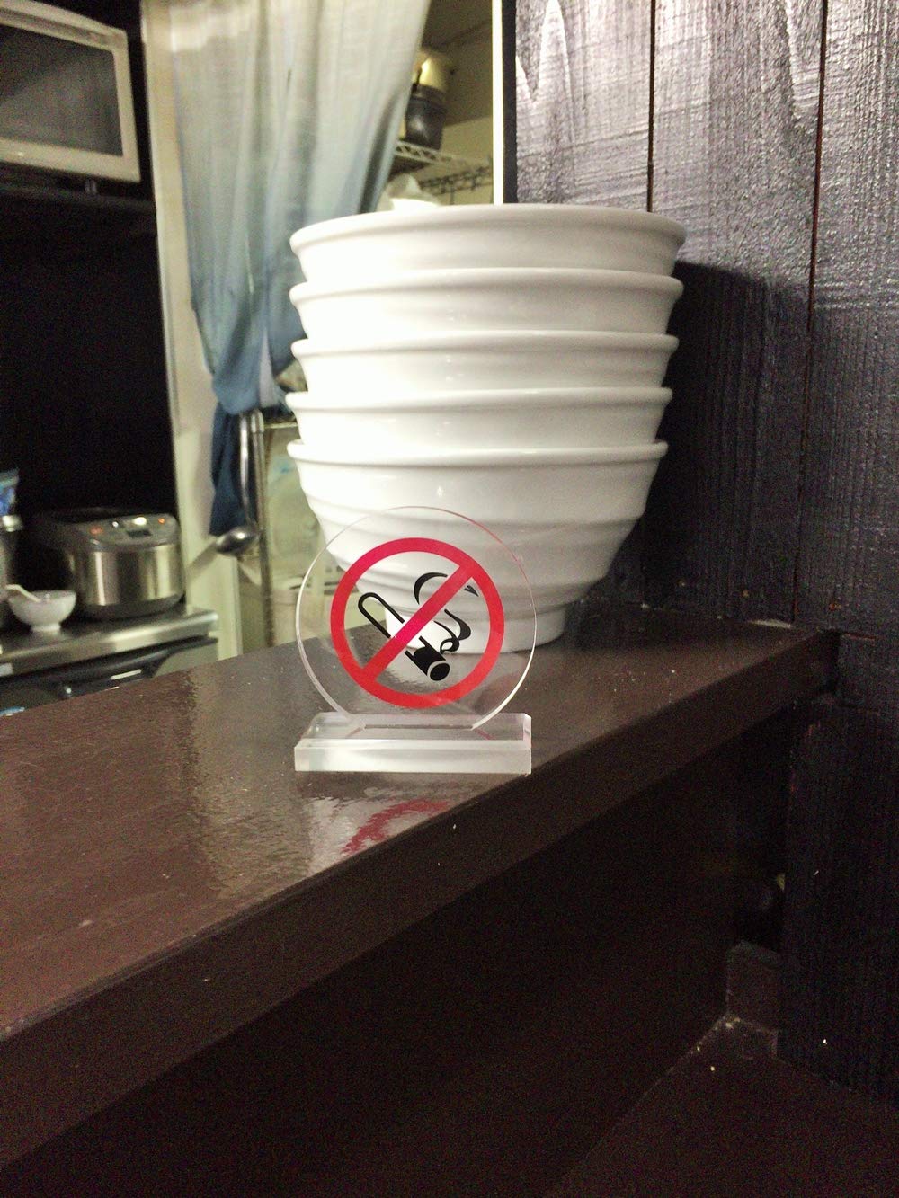 東武鉄道 車内プレート5つ 鉄道部品 東武鉄道／アクリル製・禁煙