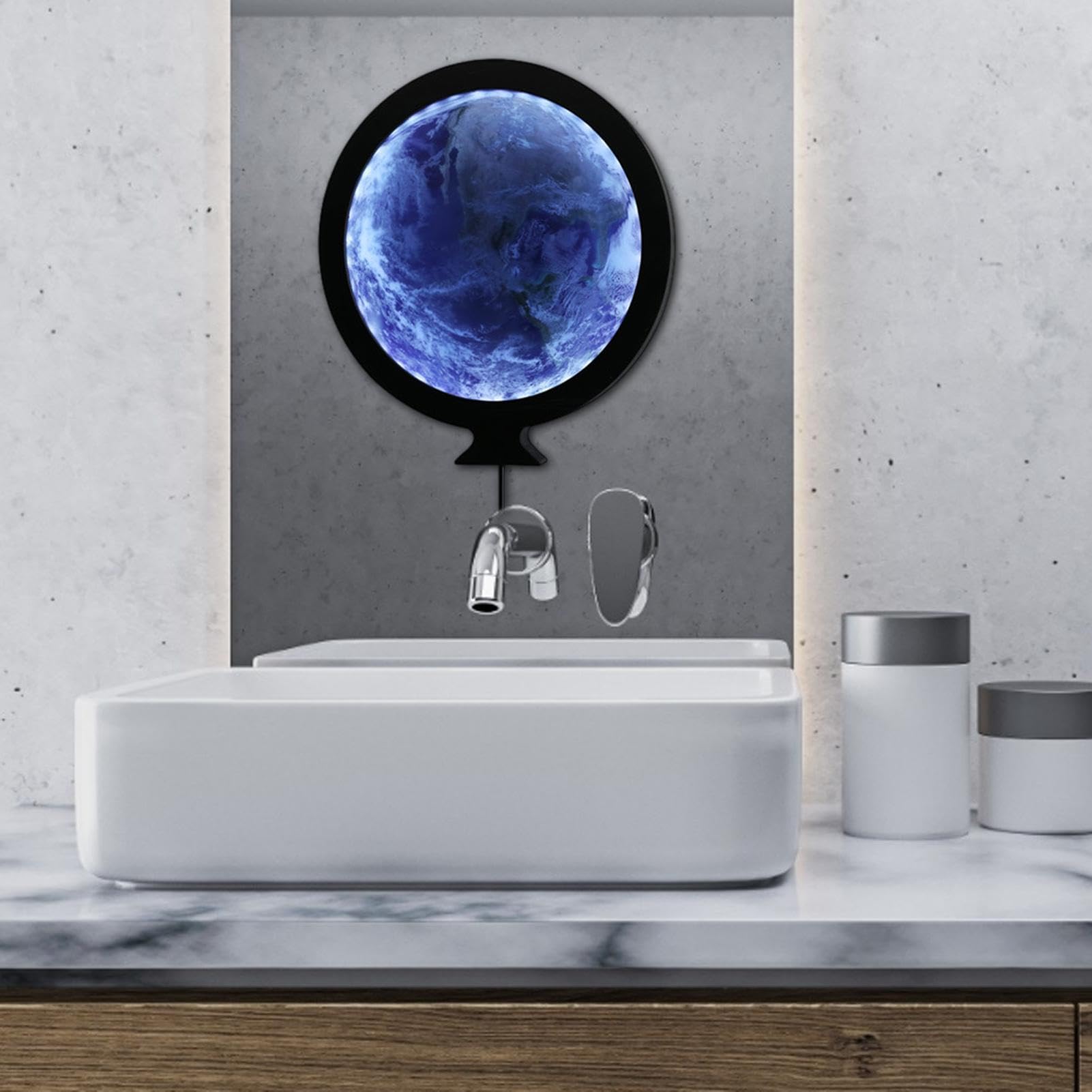 Specchio trucco con Lampada Notturna Decorativa Leggera Arredamento della | Specchio Illuminato per camera da dormitorio soggiorno tavolo piano di appoggio fidanzata moglie