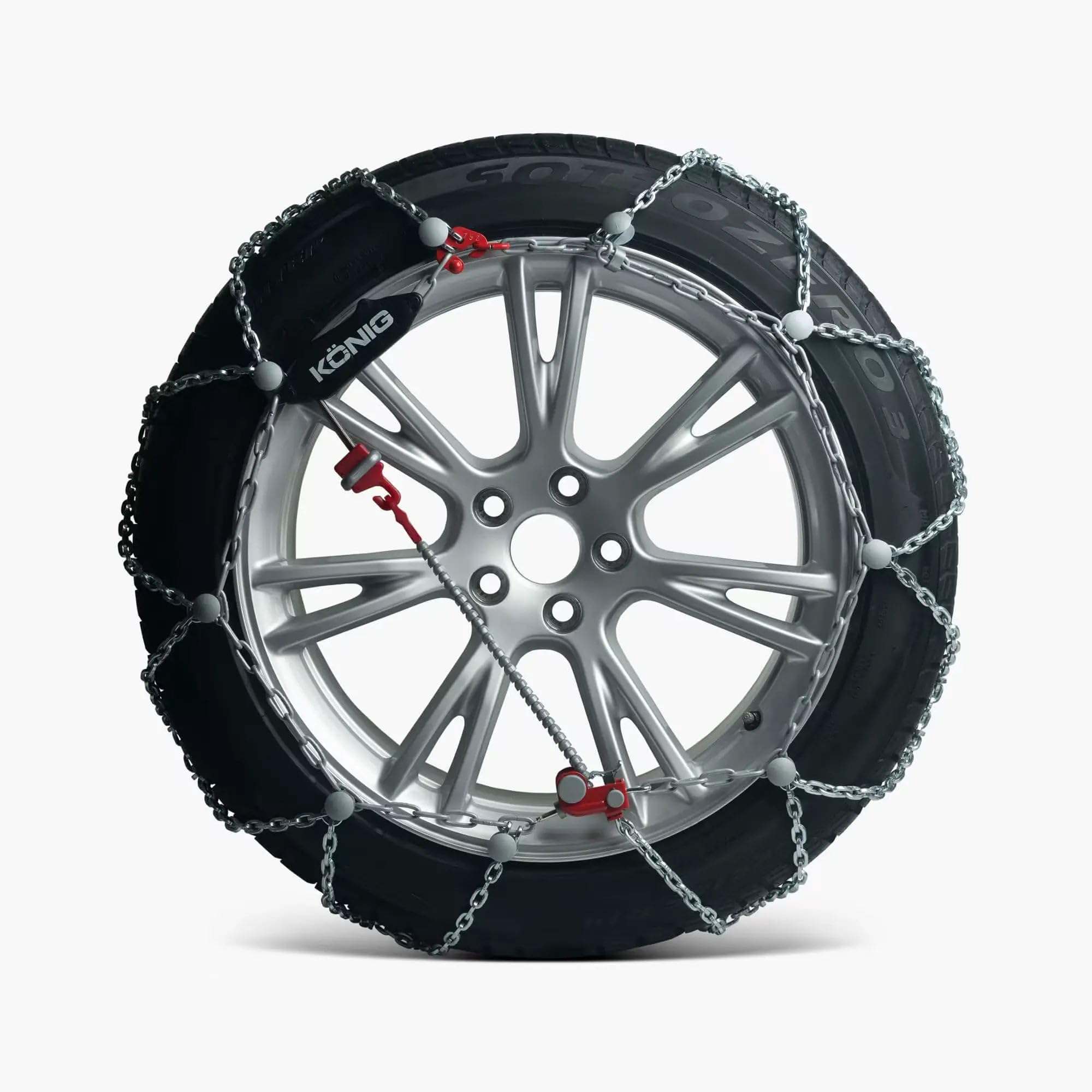 König XG-12 Pro 252 Chaînes à neige pour Tesla Model Y Roues 19" certifiées TÜV