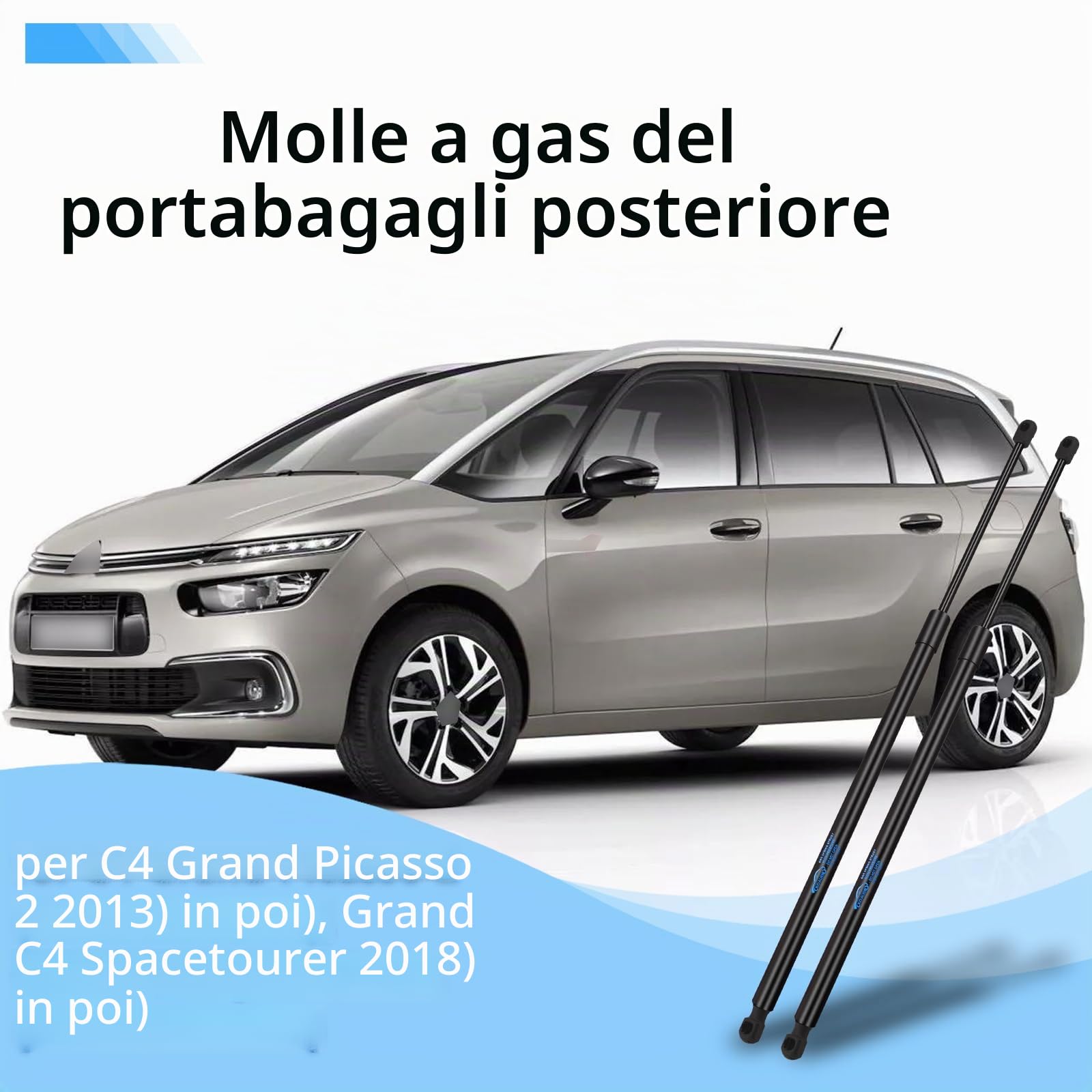2x Ammortizzatori Posteriori per Citroen C4 Grand Picasso 2 2013 Onwards
