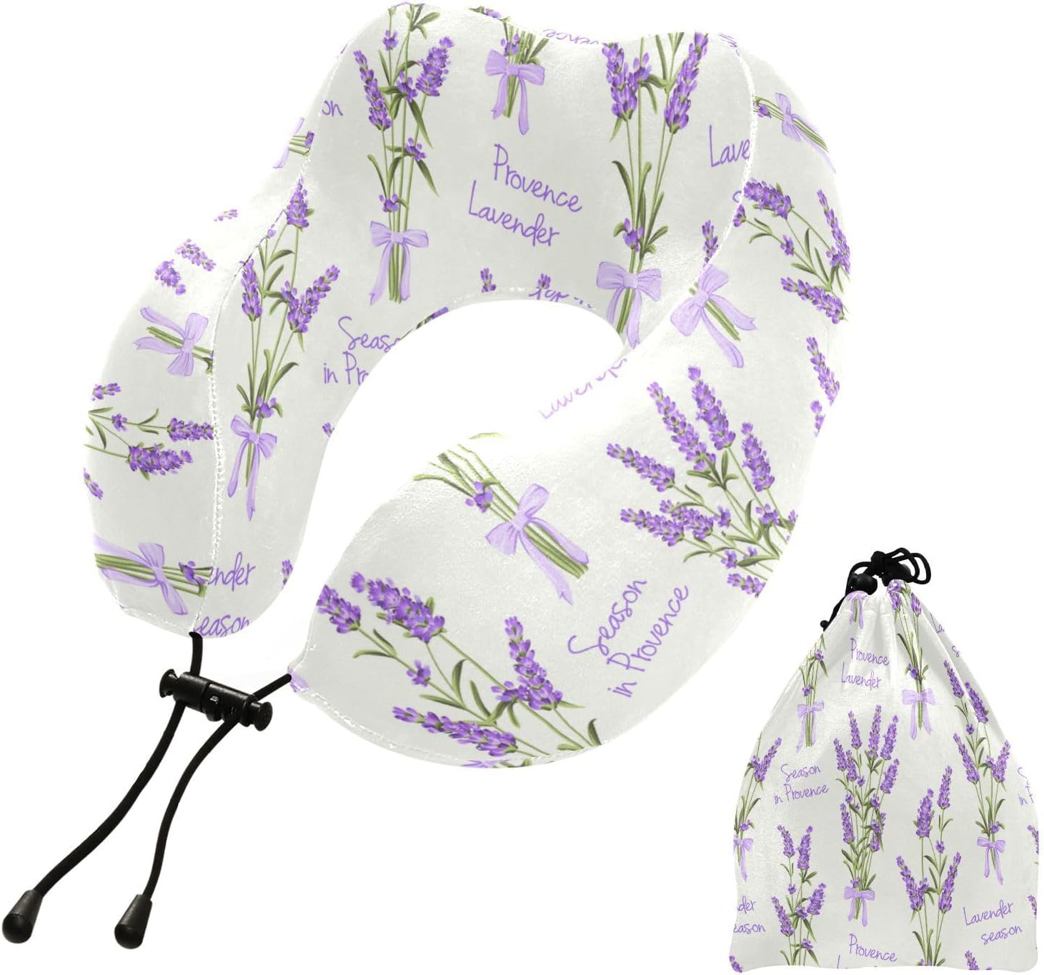 Travel Pillow,Lavender Season Memory Foam Neck Pillow Long Flight Rest Portable Travel Neck Pillows for Airplane Home Restful Sleep Office Travel Pillow,Lavender Season Memory Foam Neck Pillow Long Flight Rest Portable Travel Neck Pillows for Airplane Home Restful Sleep Office
