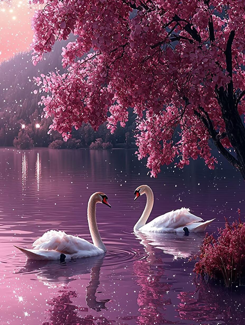 WEISHIWE Cigno sul lago Dipingere con i Numeri per Adulti, 70x90cm a-944