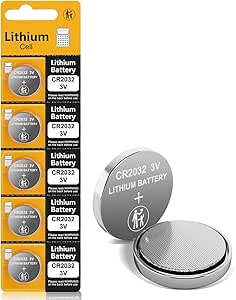 TOPUSSE CR2032 Batteries, 5 Pack CR2032 Lithium 3v Coin Battery, 3 Volt Button Cell CR 2032 Battery cr2032 Lithium 3v for Airtag, Key Fob, Car Remote Key