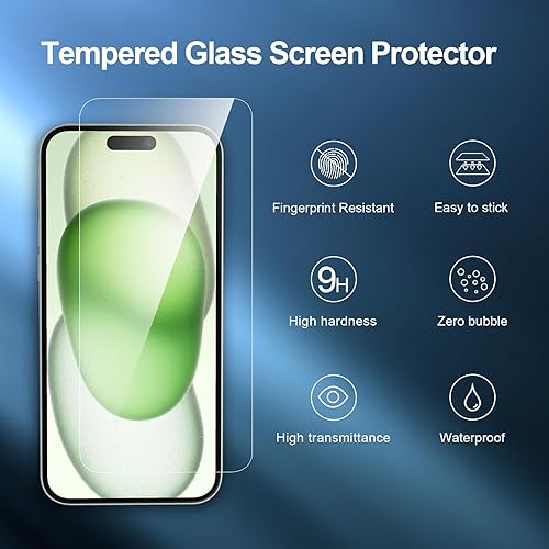 Miniatura 256 de NEW'C - Paquete de 3 protectores de pantalla para iPhone 14, iPhone 13, iPhone 13 Pro (6.1 pulgadas), protección mejorada de vidrio templado