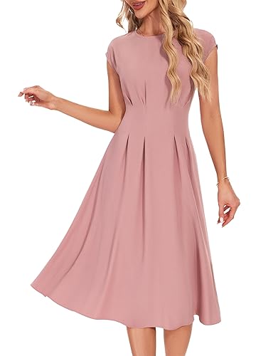 Wedtrend Women's 1940s Dresses with Pockets 50s Retro Dress Tea