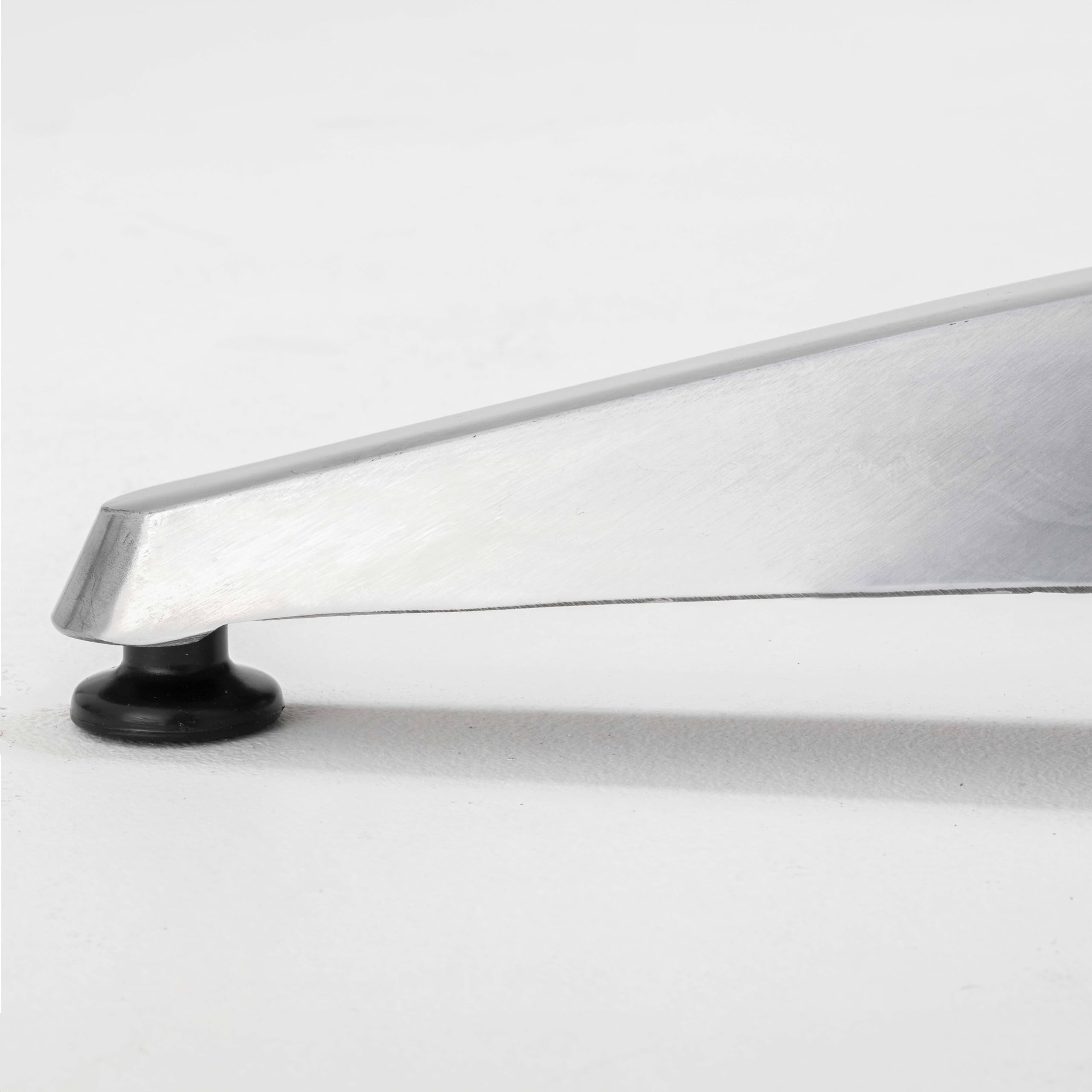 Oviala Pied de Table Ajustable 72/110 cm en Aluminium argenté