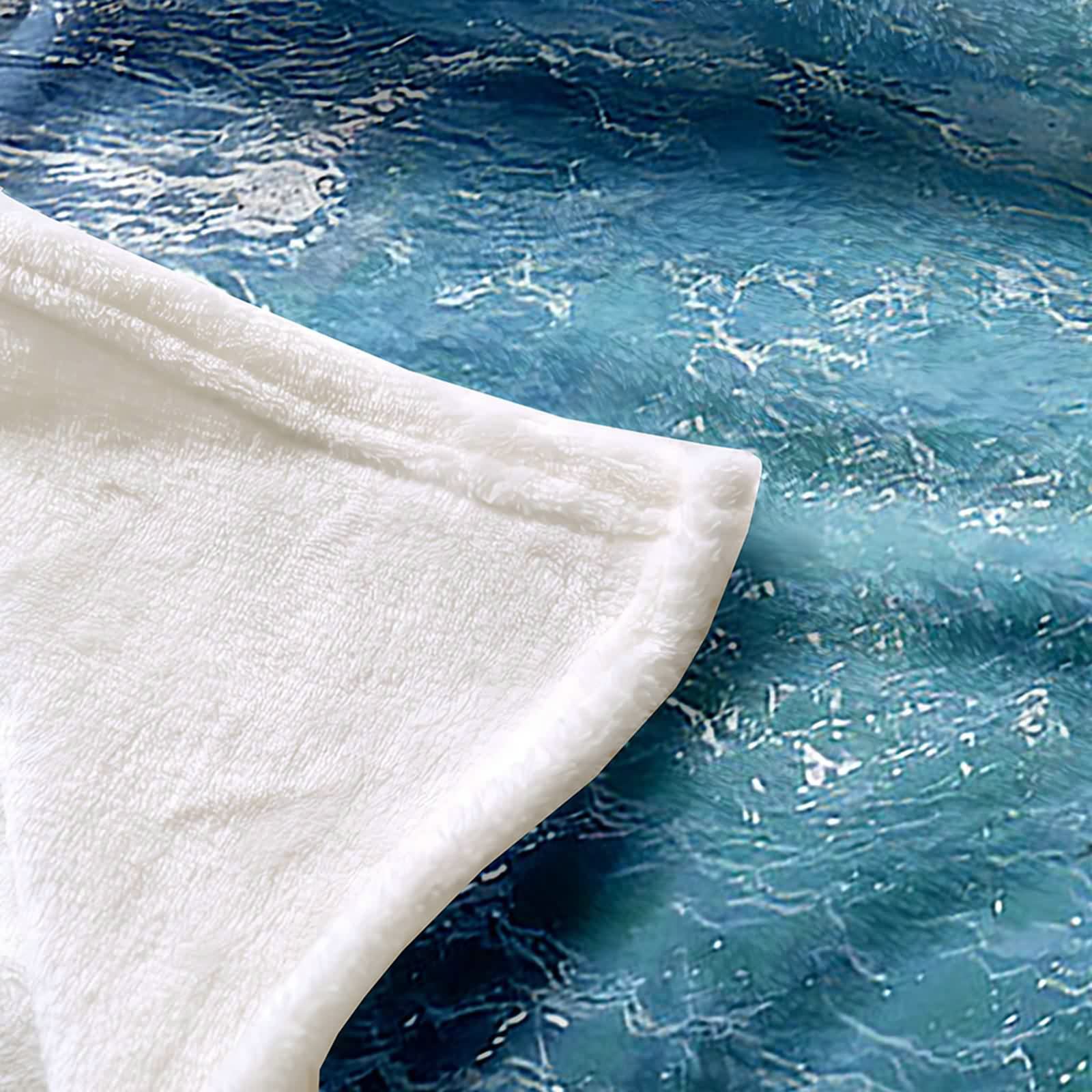 Aeici Couverture Polaire, Couverture Imprimée Enfant Couverture 160x200 cm Rivière de Montagne Couverture Canapé Hiver Cadeau pour Adultes et Enfants
