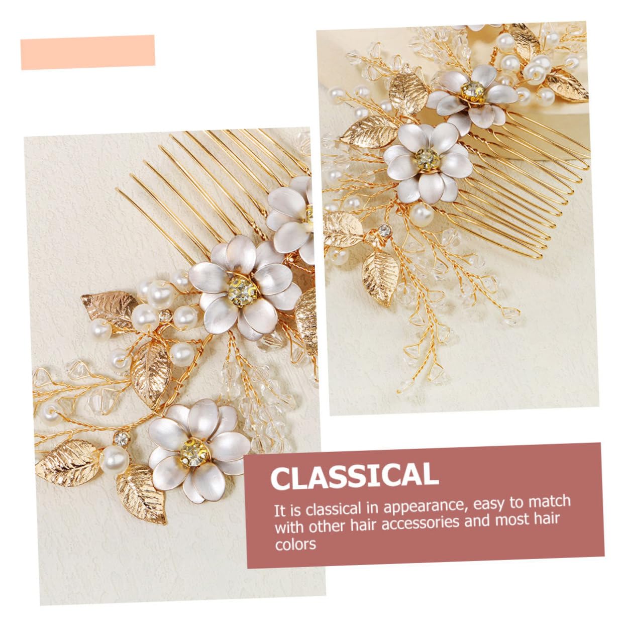 FOMIYES 3stücke Braut Haarschmuck Mit Perlen Eleganter Kamm Für Hochzeiten Partys Und Tägliche Styles Leicht Und Vielseitig Für Bräute Und Brautjungfern Vintage Haaraccessoire