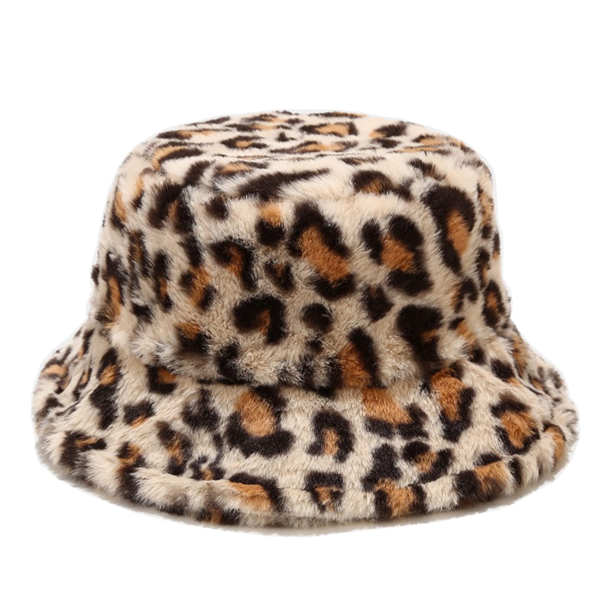 Dirholl Women's Winter Faux Fur Fuzzy Warm Bucket Hat