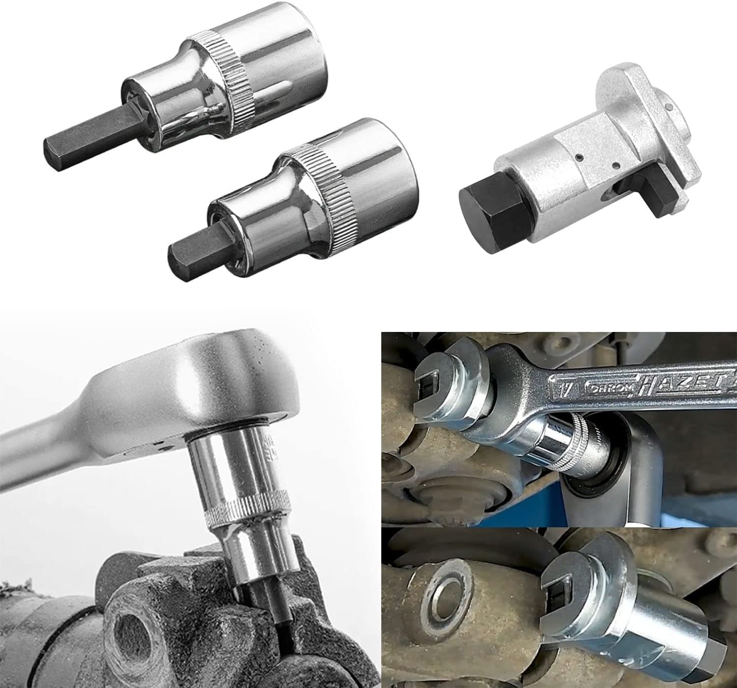 ZKTOOL Clé à Douille pour Écrou Amortisseur (22mm/12PT) VM