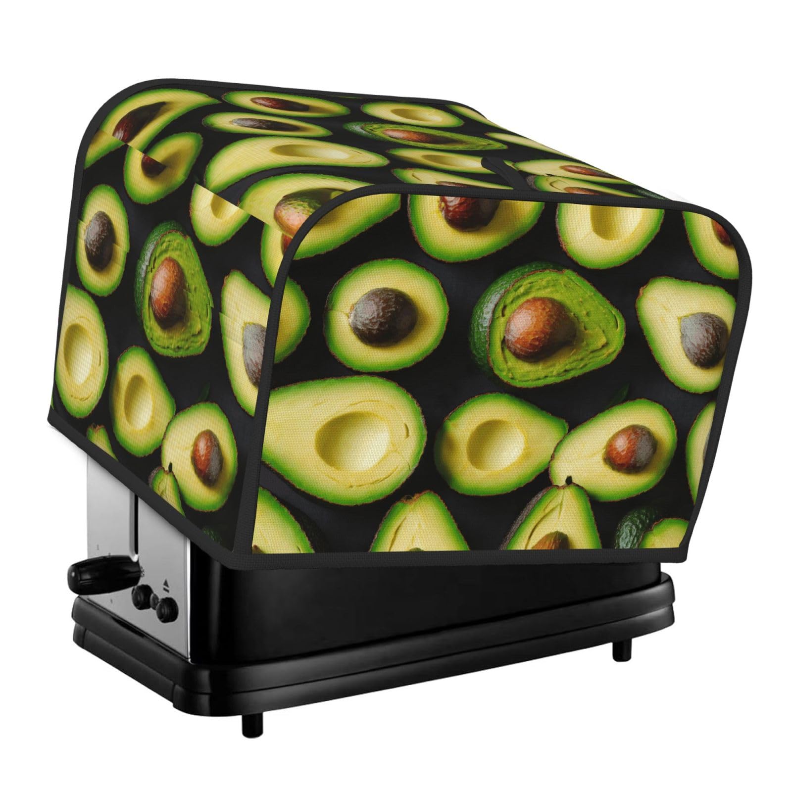 Avocado Pattern Print 4-Slice Toaster Cover Dustproof Waterproof Kitchen Appliance Protector For Bread