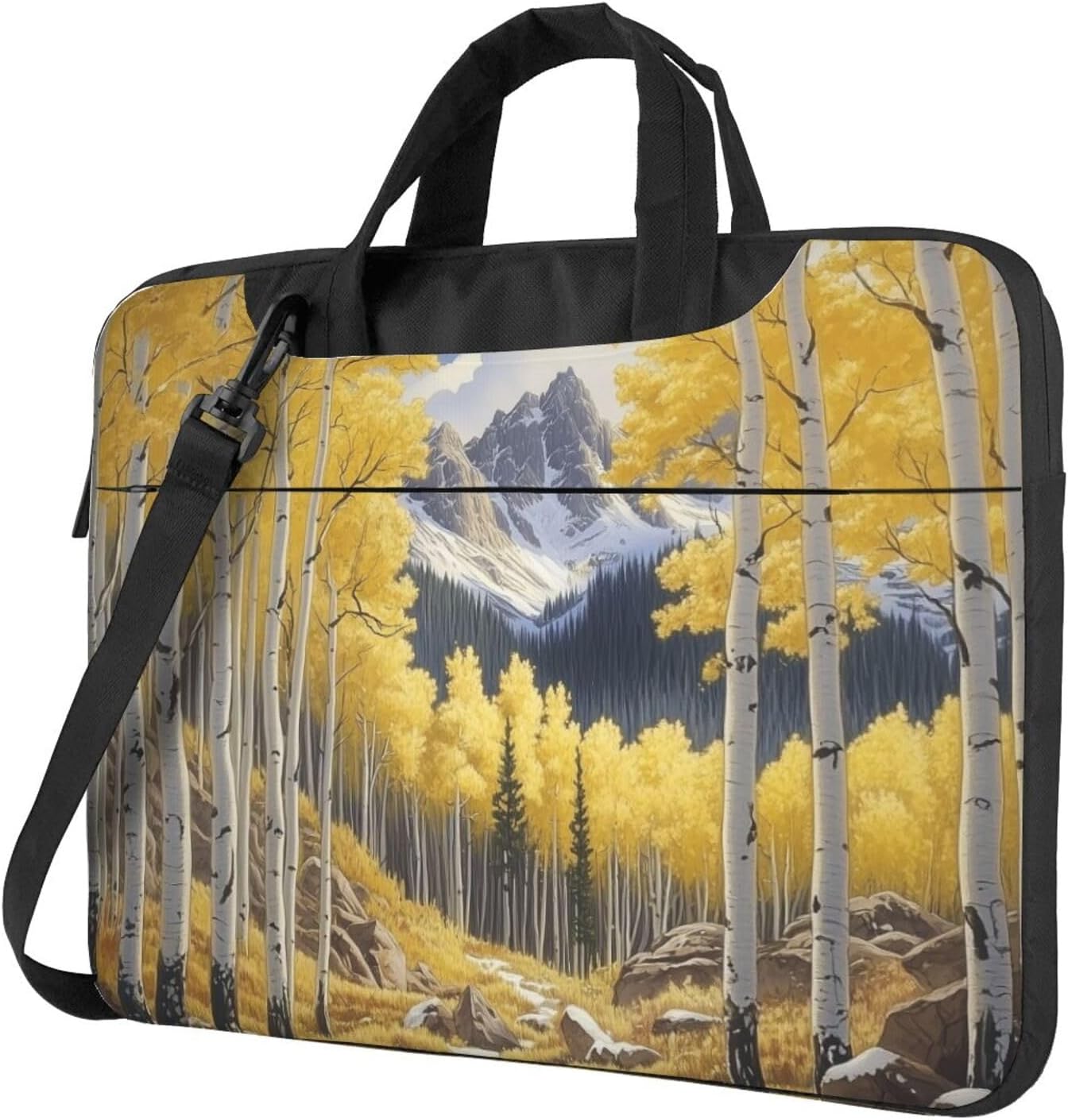 Laptop Bag for Women Men Portable Computer Carrying Case with Handle Strap Waterproof Shoulder Messenger Bag