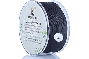 KONMAY: Premium Black 0.8mm Nylon String for Exquisite Bracelets