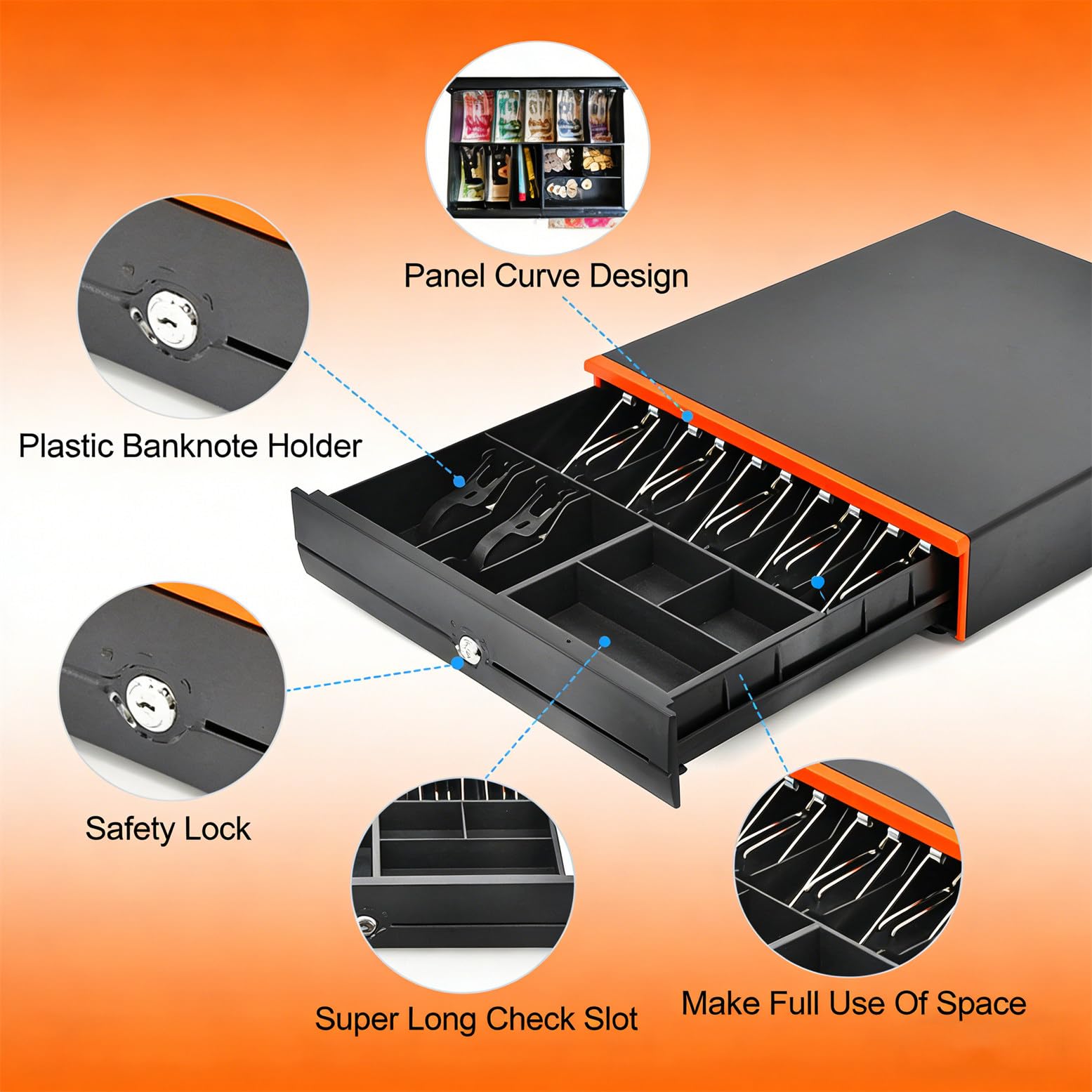 TPV para Restaurante con Pantalla táctil de 15,6" e Impresora de Recibos/Cocina integrada de 58 mm, procesador i5, 8 GB de RAM, SSD de 128 GB
