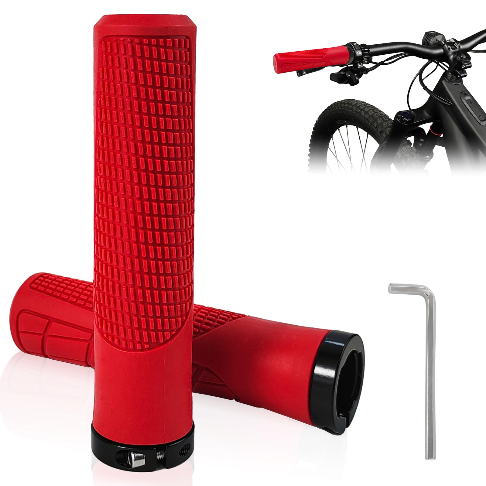 Manopole per Bici Ergonomico,Manubrio Universale per Bicicletta da 22mm,Adatto per Mountain Bike/Bici a Ruote Piccole/Bici da Strada/Bici Pieghevole/City Bike/Scooter