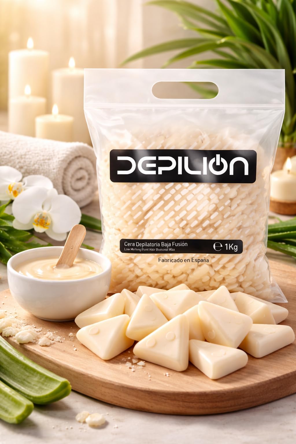 2 x Cera caliente 1kg Opal | Cera baja fusión para depilación 1000gr | para pieles sensibles