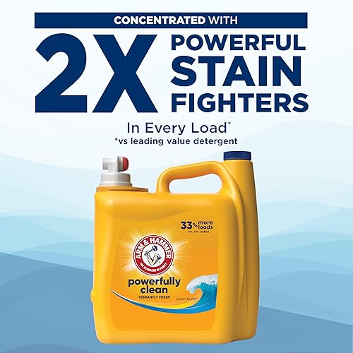 Miniatura 7 de Arm & Hammer Clean Burst, detergente líquido para ropa de 200 cargas, 200 onzas líquidas