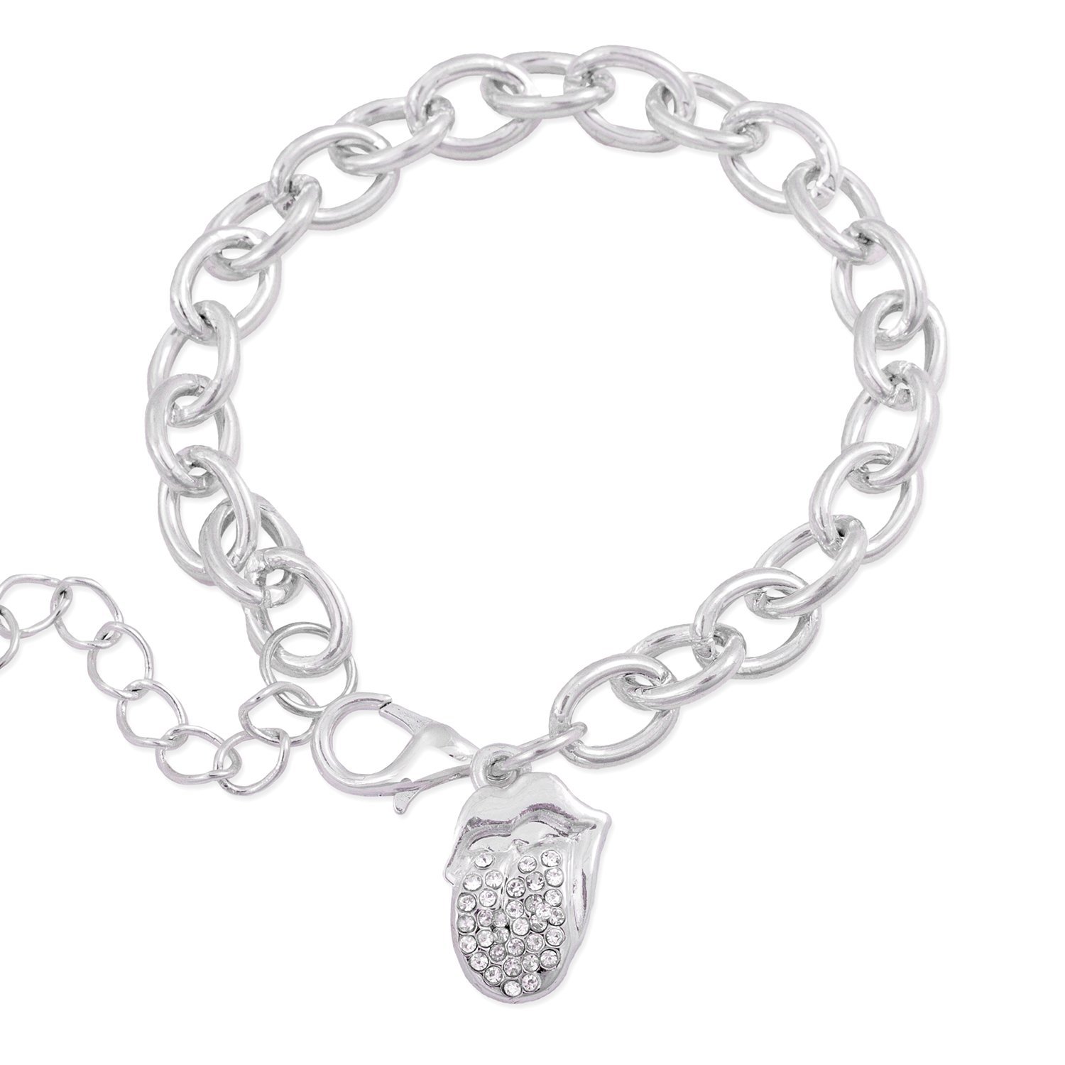 The Rolling Stones Crystal Tongue Bracelet