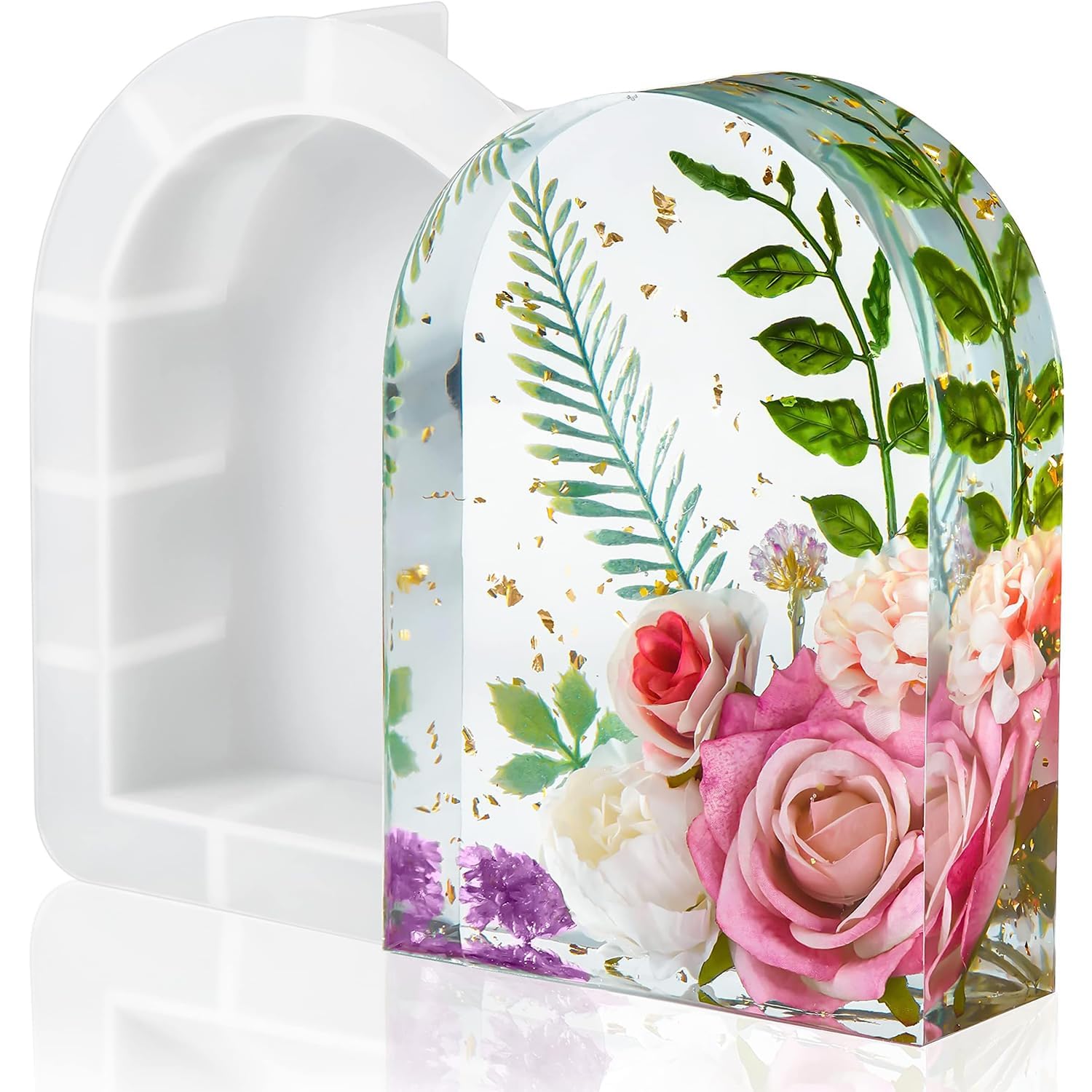 Joyzzz Silicone Resin Molds, Arch Silicone Molds for Resin Casting, Resin Molds with Large Capacity, for Flowers Preservation, Wedding, Valentine Gift, Home Decors, DIY Resin Epoxy Casting Craft