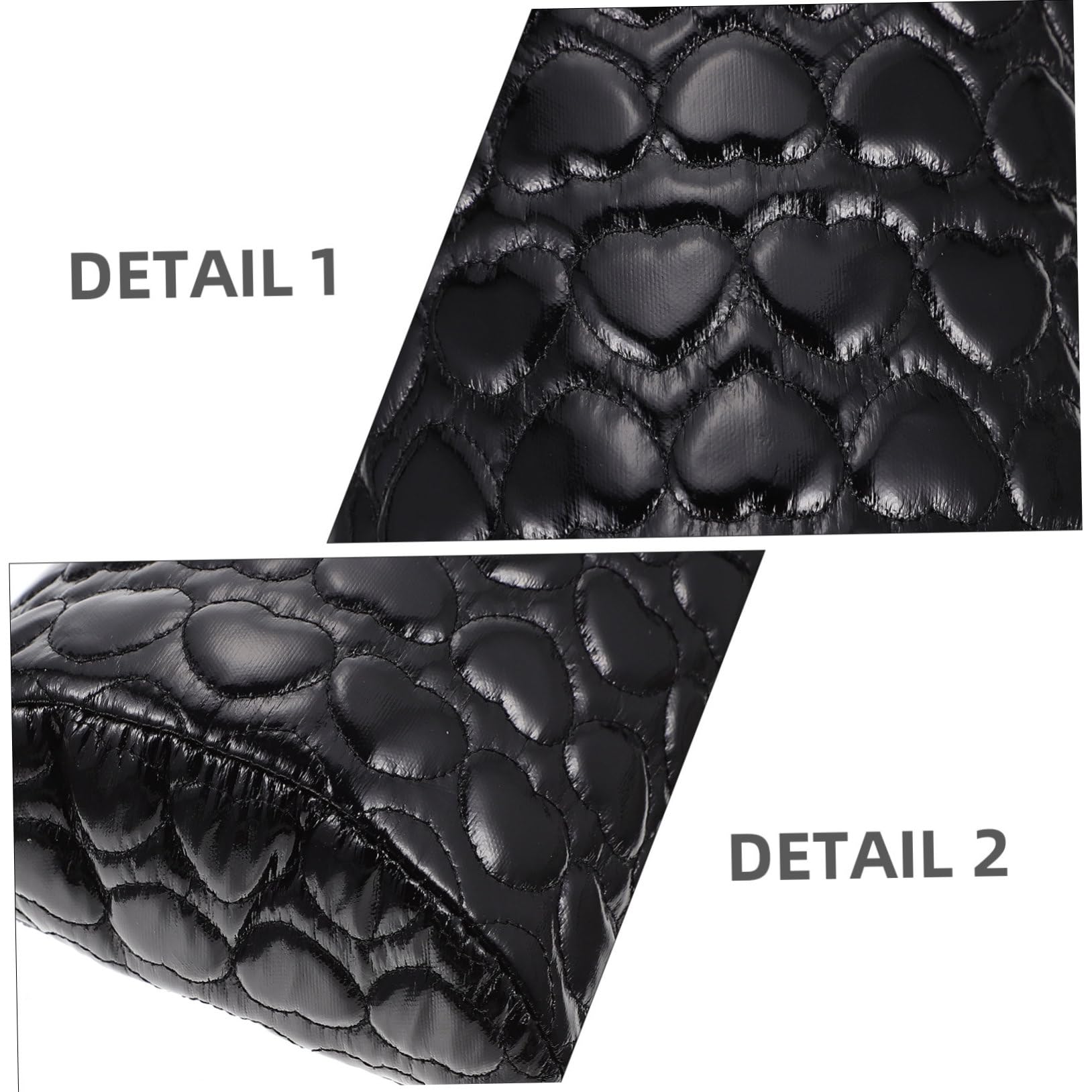Poggiamano per Unghie a Forma di Cuore in Pu Nero, Cuscino Morbido per Manicure Confortevole, Allevia Affaticamento Mano e Braccio per Nail Art a Casa e Salone