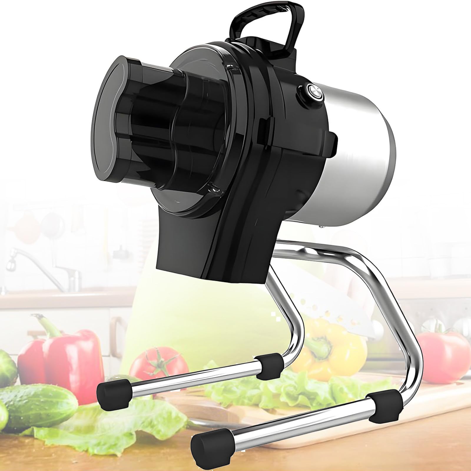 SBCGFY Electric Scallion Shredder, Stainless Steel Vegetable Chopper, Adjustable Thickness Slicer,For Garlic Sprouts, Chives, Seasoning,110Sc