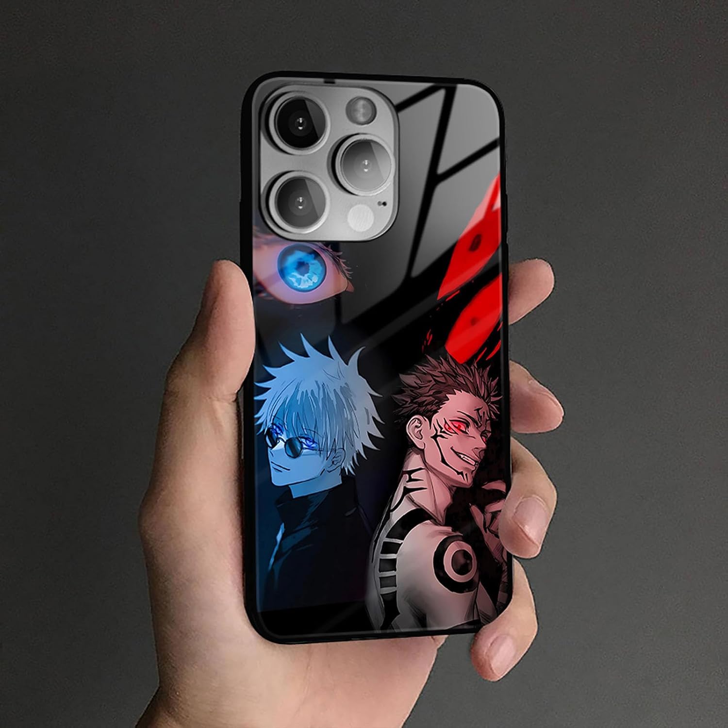 King of Curses vs Six Eyes Anime Aesthetic TPU Case for iPhone 15 Plus image 5