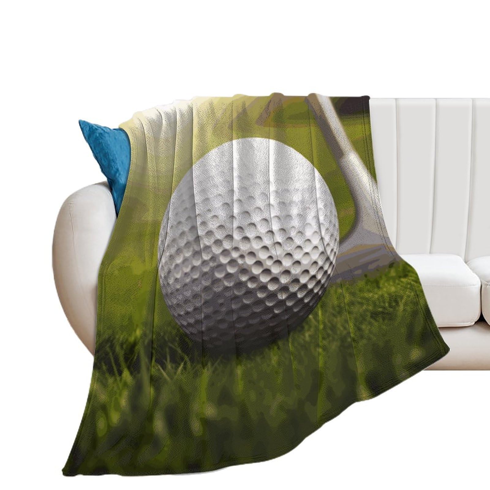 Couverture décorative golf idée cadeau femme plaid douillet et chaud pour anniversaire et fêtes